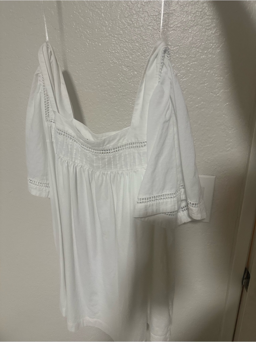 White Boho Baby Doll Top